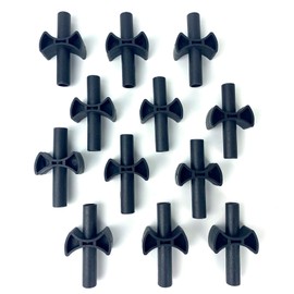12 Pieces Trampoline Enclosure Pole Gap Spacers -Trampoline Plastic Safety Enclosure Replacement Accessories