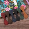 Pack of 6 Magnetic Leather Bookmarks, 10 x 3 cm,
