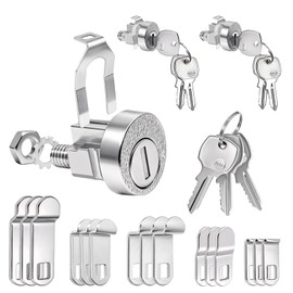 3 Set Mailbox Locks Compatible with L-1172C/C9100 Mailbox Lock | Mailbox Lock with Keys, Heavy-Duty Zinc Alloy, Nickel Finish, Durable and Secure