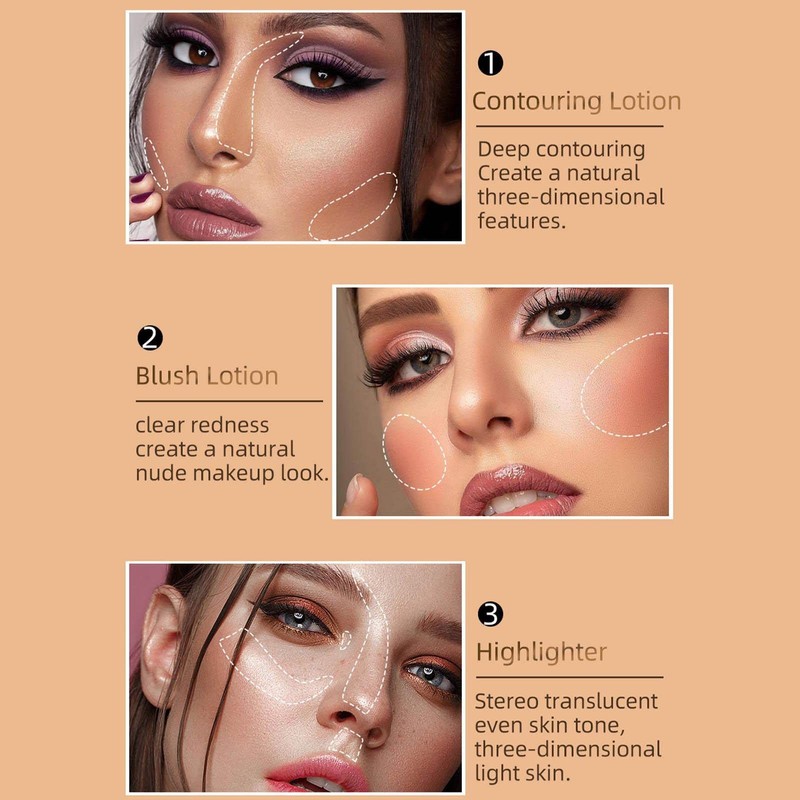 Rubor Líquido | Barra de contorno líquido | Maquillaje iluminador