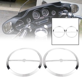 Unbranded Chrome Speaker Trim Ring Covers For Harley Electra Street Glide FLHTCU FLHT FLHX