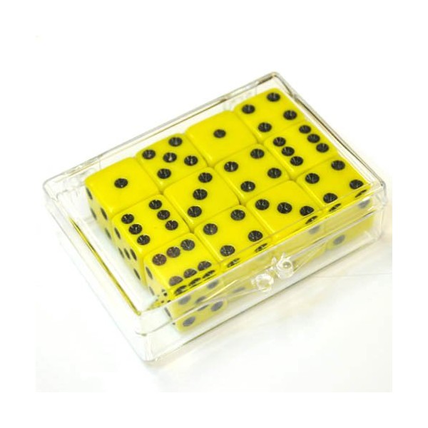 Marion & Co Set of 12 Yellow Opaque dice in