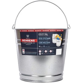 Behrens 1214GS Galvanized Steel Utility Pail, 14-Quart