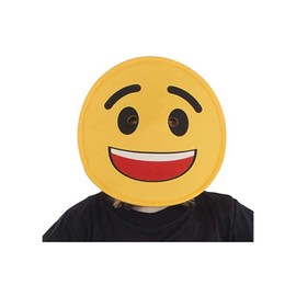 Dress Up America Smiling Face Emoticon Mask For Adults - Cute Yellow Happy Smiling Face Accessory