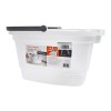 Casabella 4 Gallon Rectangular Bucket Translucent with Silver Handle