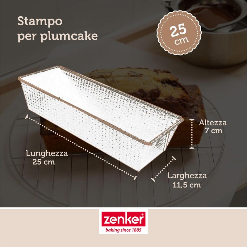 Zenker - Stampo per cassetta, 25 cm, colore: Nero
