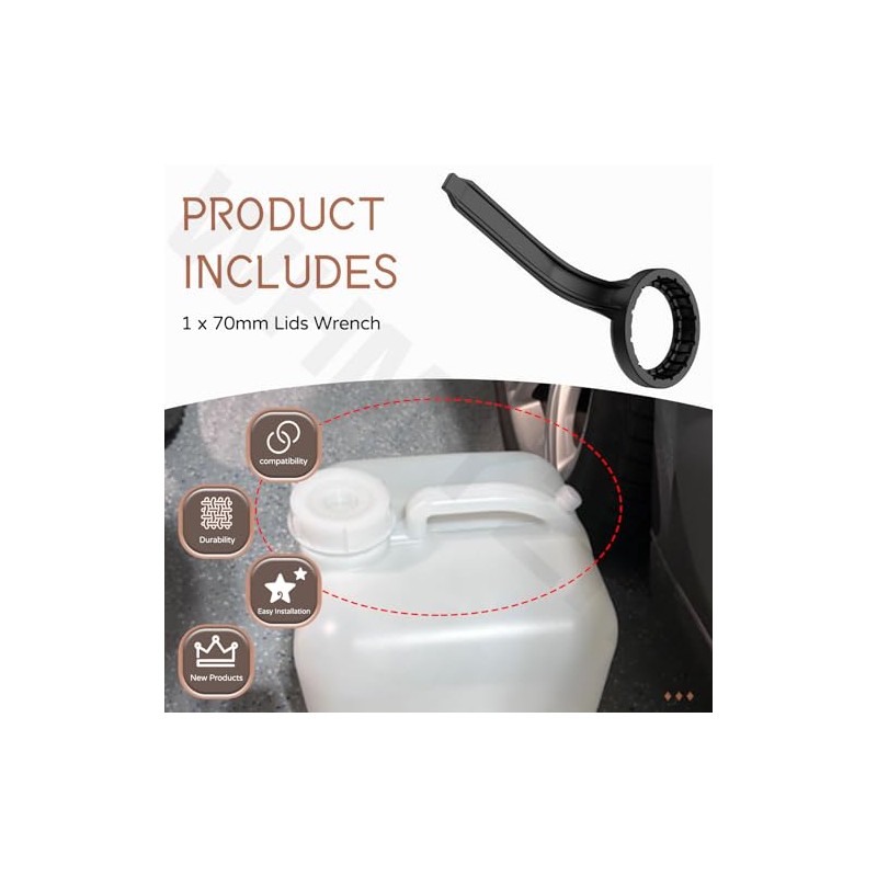 Wrench for 70mm Lids Compatible with Rieke Caps Used On