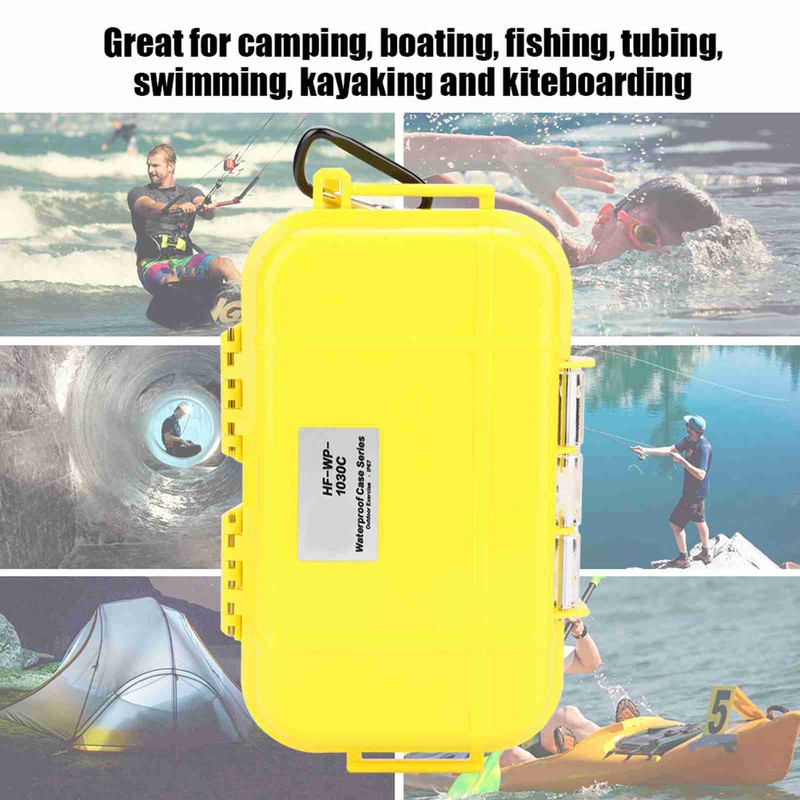 Outdoor Survival Shockproof Waterproof Storage Case Airtight Carry Box Container(Yellow)