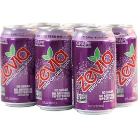 Zevia Zero Calorie Soda Grape -- 6 Cans - 2 pc