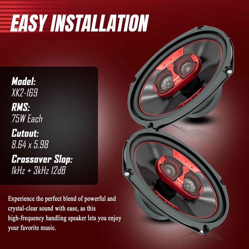 MB Quart XK2-169 6x9-Inch 300 Watt 2-Way Coaxial Speaker System