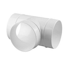 Connector T Piece Ventilation Pipe Exhaust Pipe Circle 125 mm Diameter ABS Round Pipe PVC