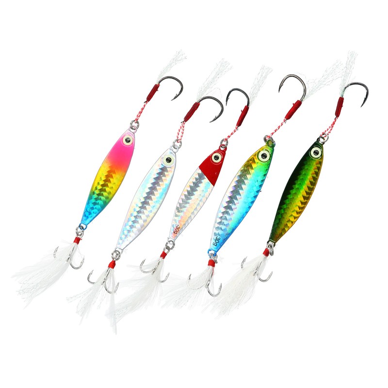 Long Shot Iron Plate Artificial Spoon Metal Lure Bait Set