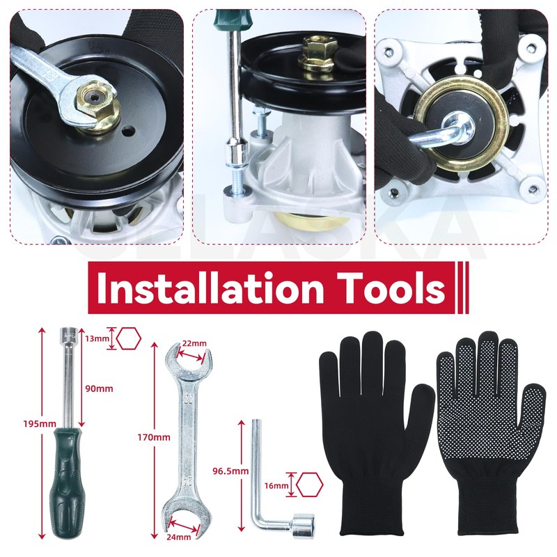 GELASKA 2 Pack 604214 Spindle Assembly with 603987 Spindle Pulley