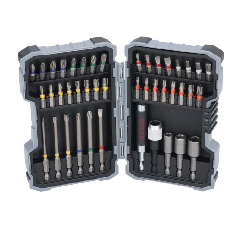 Bosch Accessories 0615997658 Bit Set 43-Piece Phillips Pozidriv Slotted T-Profile