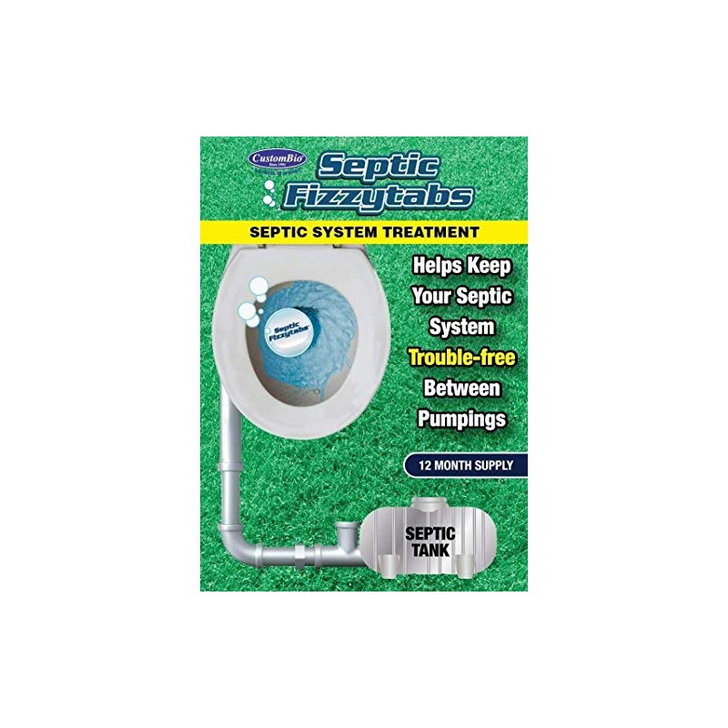 Septic Tank Treatment Septic Fizzytabs 12 Month Supply , Dissolvable