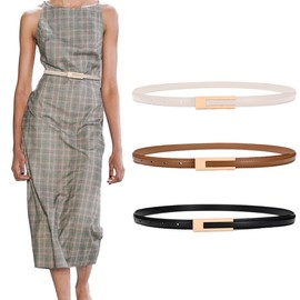 Ladies Slim Belt Leather Belt Adjustable Thin Belt Fashion Belt