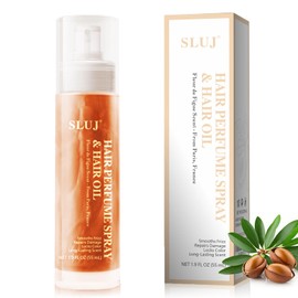 SLUJ Hair Perfume for Women - Hair Mist with Argan Oil & Bronze Shimmer, Lightweight Hair Oil Spray for Dry Hair, Heat Protection Spray for Hair, Long Lasting Hair Scent