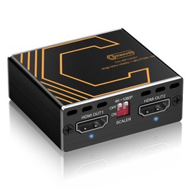 CORSAHD 8K@60Hz 4K@120Hz HDMI 2.1 Splitter 1 in 2 Out,for Soundbar,Capture Card,Graphics Card,48 Gbps,HDCP 2.3,Supports VRR,ALLM,HDCP Bypass,EDID,Duplicate/Mirror/Copy,Downscale,HDR,Dolby Vision Atmos