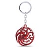 Bkinpid Dragon Key Chain Targaryen Key Chain (Red)