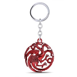 Bkinpid Dragon Key Chain Targaryen Key Chain (Red)
