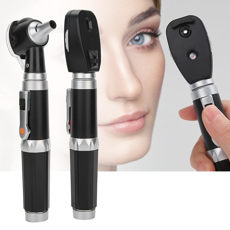 Rechargeable Fiber Optic Ophthalmoscope Otoscope Ear Eye Examination Devices Tool