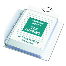 C-Line Top Loading Economy Weight Poly Sheet Protectors, Reduced Glare, 8.5 x 11 Inches, 200 per Box (62067)