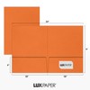 LUXPaper 9 x 12 Presentation Folders in 100 lb. Mandarin