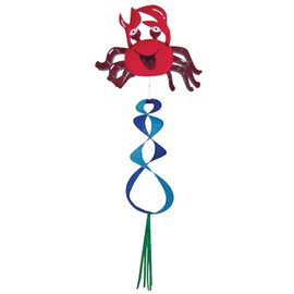 In the Breeze Crab Double Twister,18" W x 48" H,4268