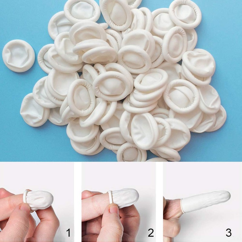 ZHIYE Finger Cot, approxi 300pcs Latex Anti-Static Finger Covers Finger