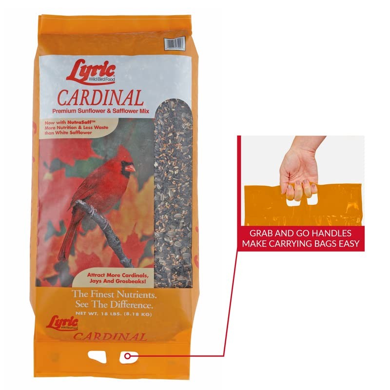 Lyric Cardinal Wild Bird Seed - Sunflower & Safflower Premium