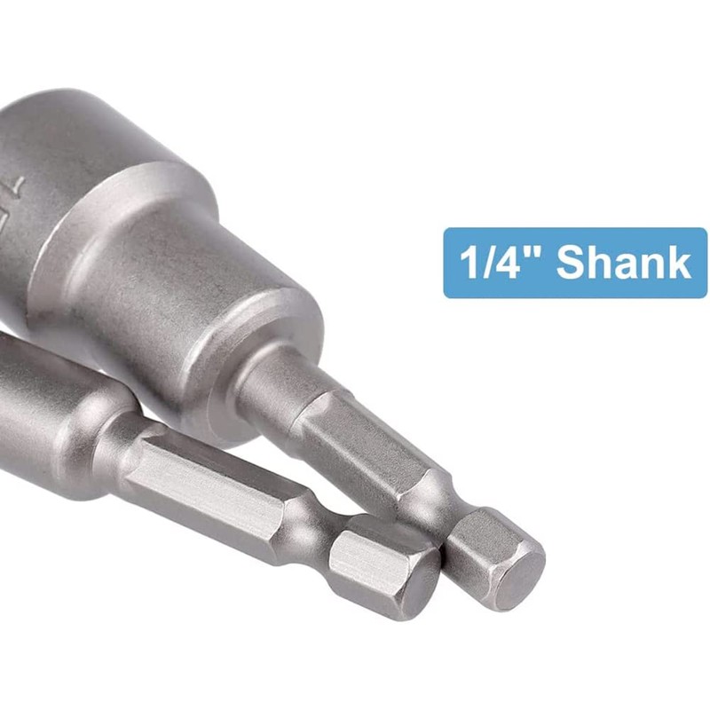 Gasea10pcs Magnetic Hexagon Socket, 6-15mm Nut Setter Driver Drill Bit