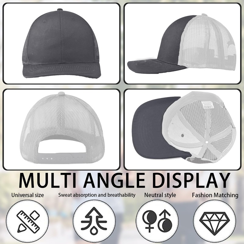 CWENDANER Mens Baseball Caps Trucker Classic Color Blocking Snapback Cap,