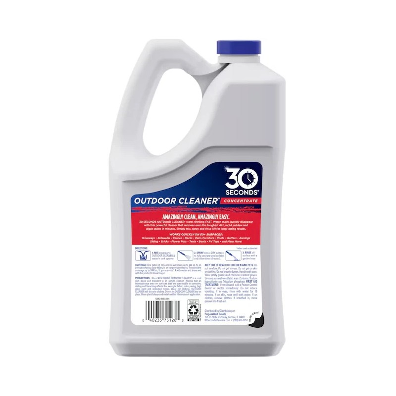 Unbranded 30 SECONDS 1-gallon Mold and mildew stain remover Concentrated
