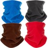 Zollen 4 Packs Neck Warmer Fleece Windproof Neck Gaiter Snood