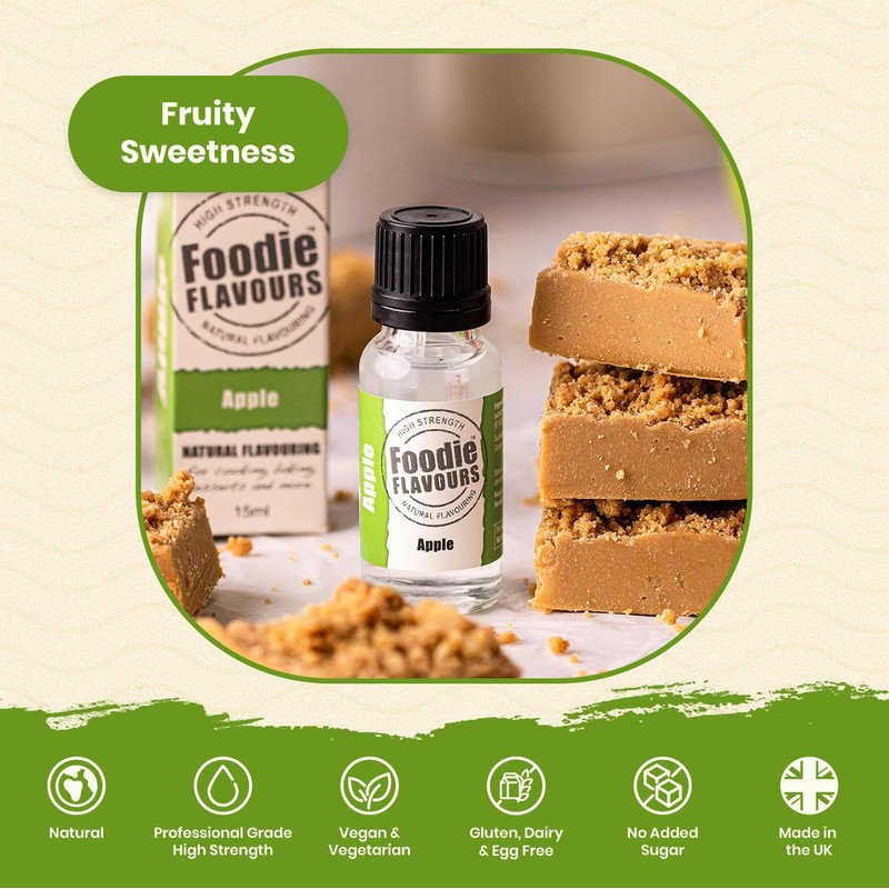 Apple Natural Food Flavouring 15ml - Foodie Flavours