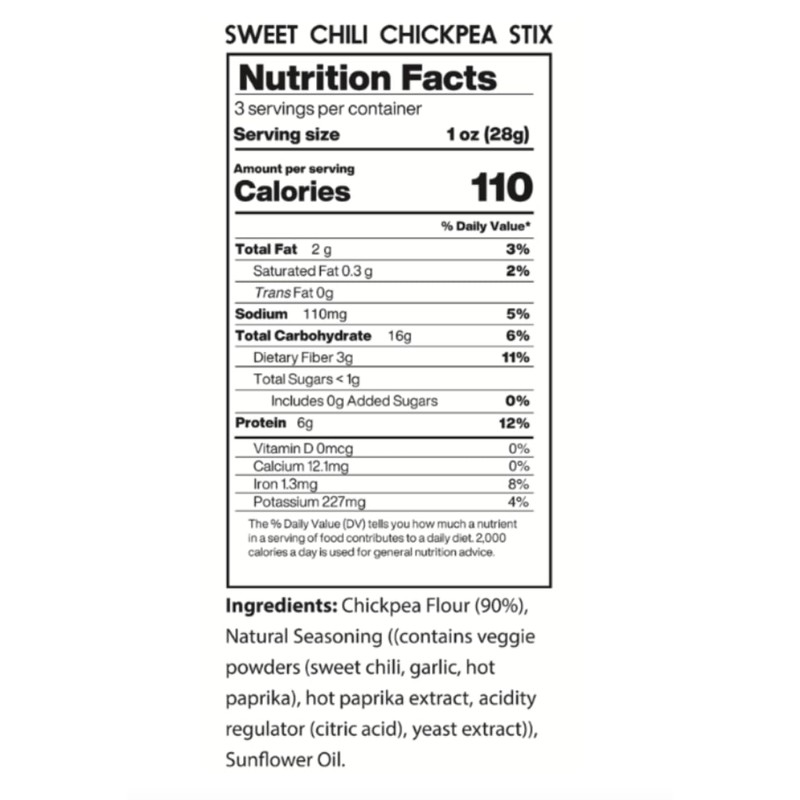 Pulse Power Chickpea Stix - Crunchy Snacks, High Protein, Gluten