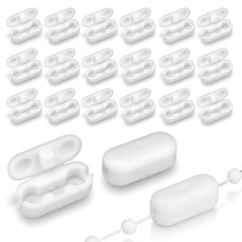 Pack of 20 White PVC Plastic Chain Connectors for Roller Roman and Vertical Blinds Window Blinds Accessories Blind Connector Clips and Venetian Blind Parts 17mm