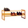 Hogar Zapatera De Bambú Con 2 Niveles 70x28x29 Cm. Hometrends
