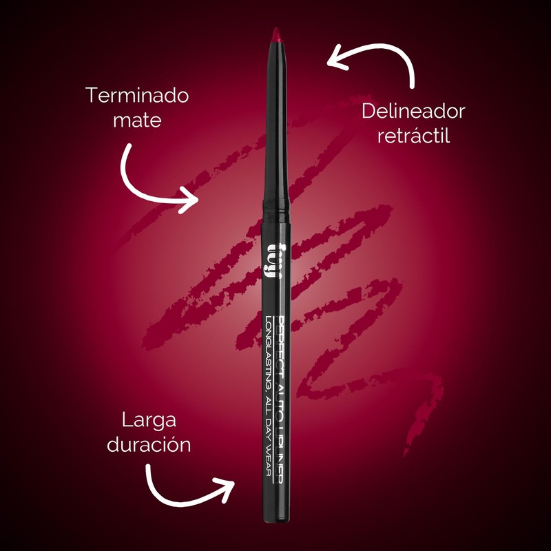 IVY Perfect Auto Delineador de Labios, Retráctil, Larga Duración 16