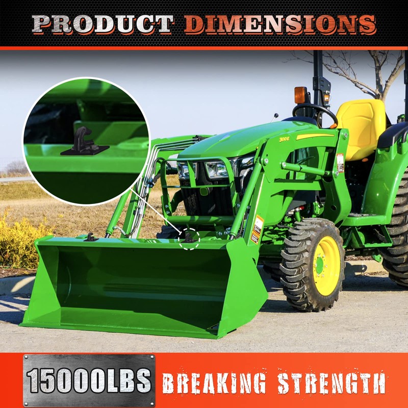 AMBULL Tractor Bucket Grab Hook Grade 70 Forged Steel Bolt