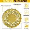 Gold Foil 4 inch Round Paper Lace Table Doilies –
