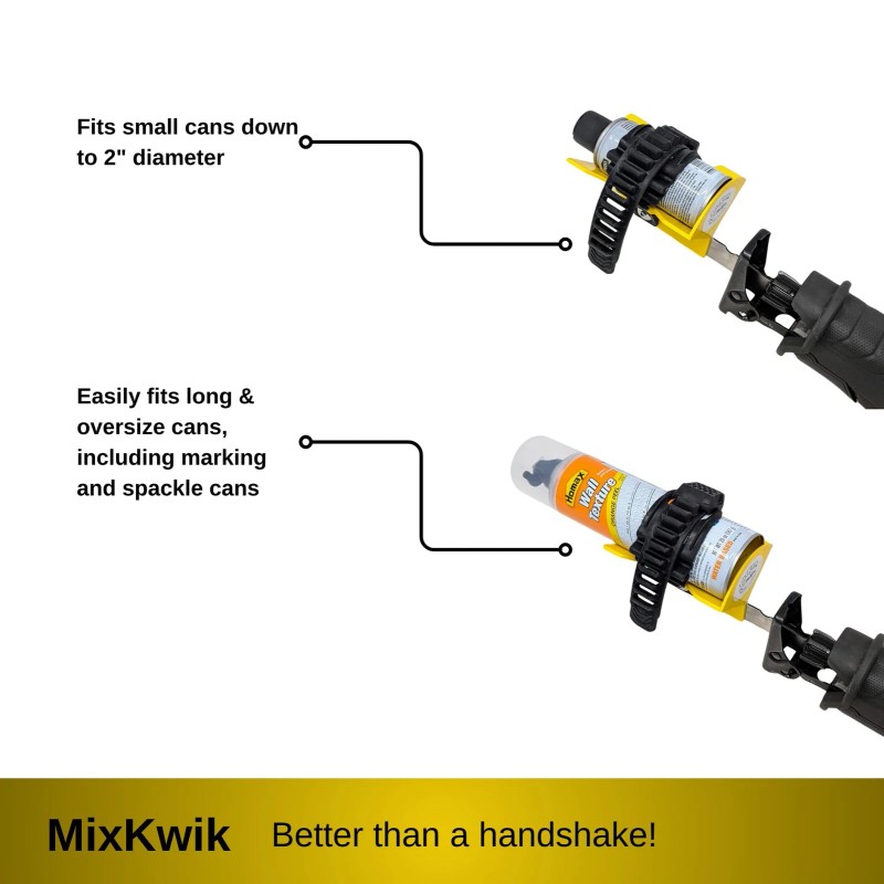 MixKwik Paint Shaker 2.0 - Universal Spray Can Paint Mixer
