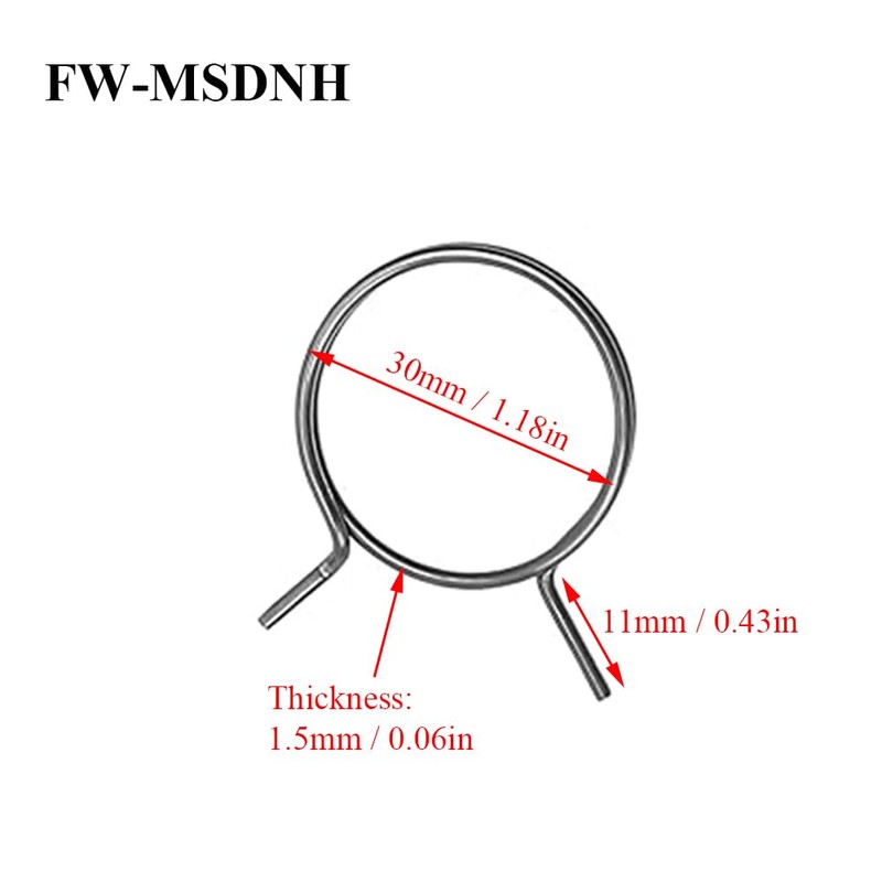 Set of 6 Door Handle Springs Diameter 30mm Replacement Kit