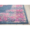 Nourison Passion Distressed Vintage Blue Area Rug 5'3" x 7'3"