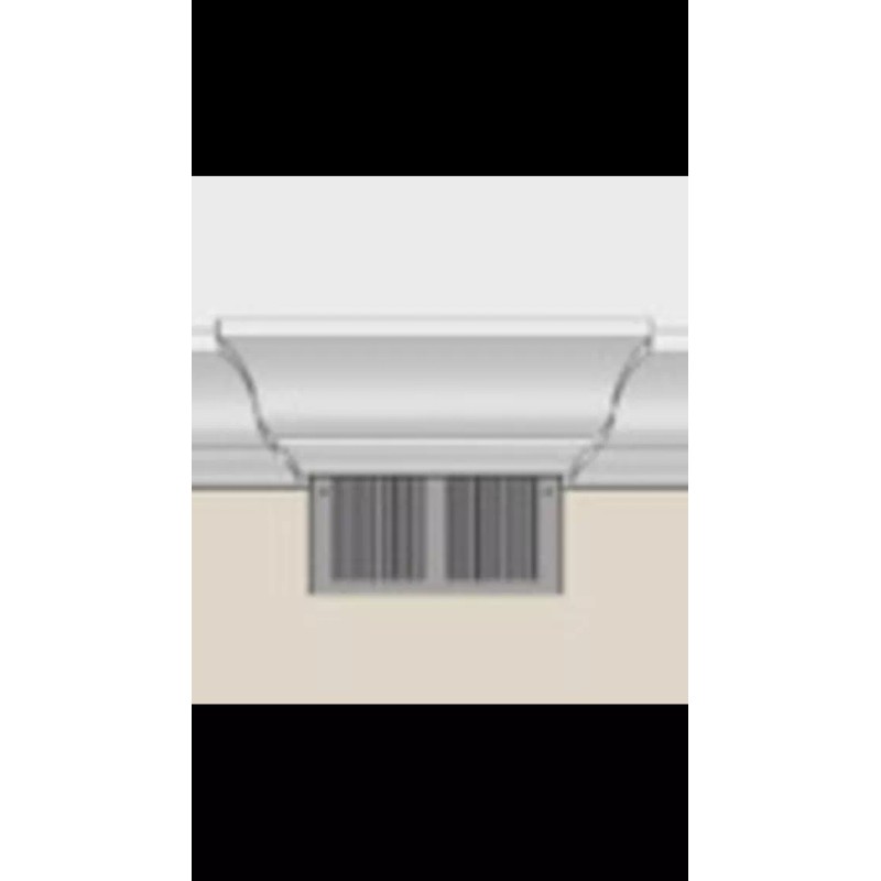CROWN MOLDING AC VENT HOOD TRANSITION (10")