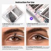 Acthinka DIY Eyelash Extension, 280 Pcs D Curl Cluster Lashes,