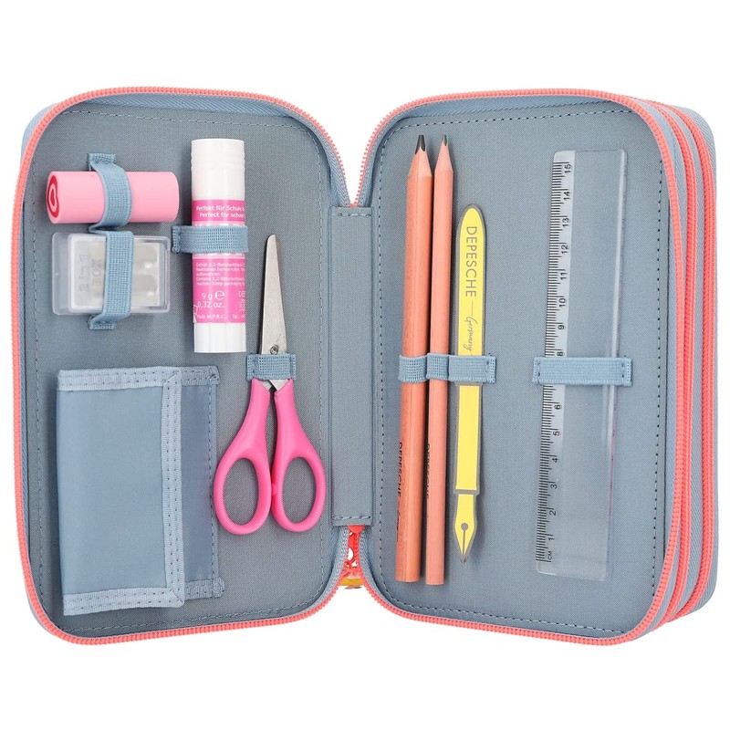 Depesche 12383 TOPModel Cutie Star - Filled 3-Compartment Pencil Case