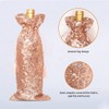 PartyDelight Rose Gold Sequin Wine Gift Bag 4 Pack, Sparkly