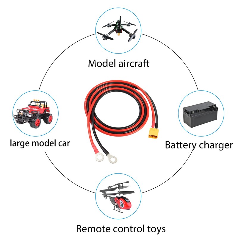 RIIEYOCA XT60 to O Ring Terminal Cable,XT60 Male to O
