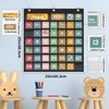 Yoink 46 Pockets Classroom Calendar Pocket Chart with 77 Cards,